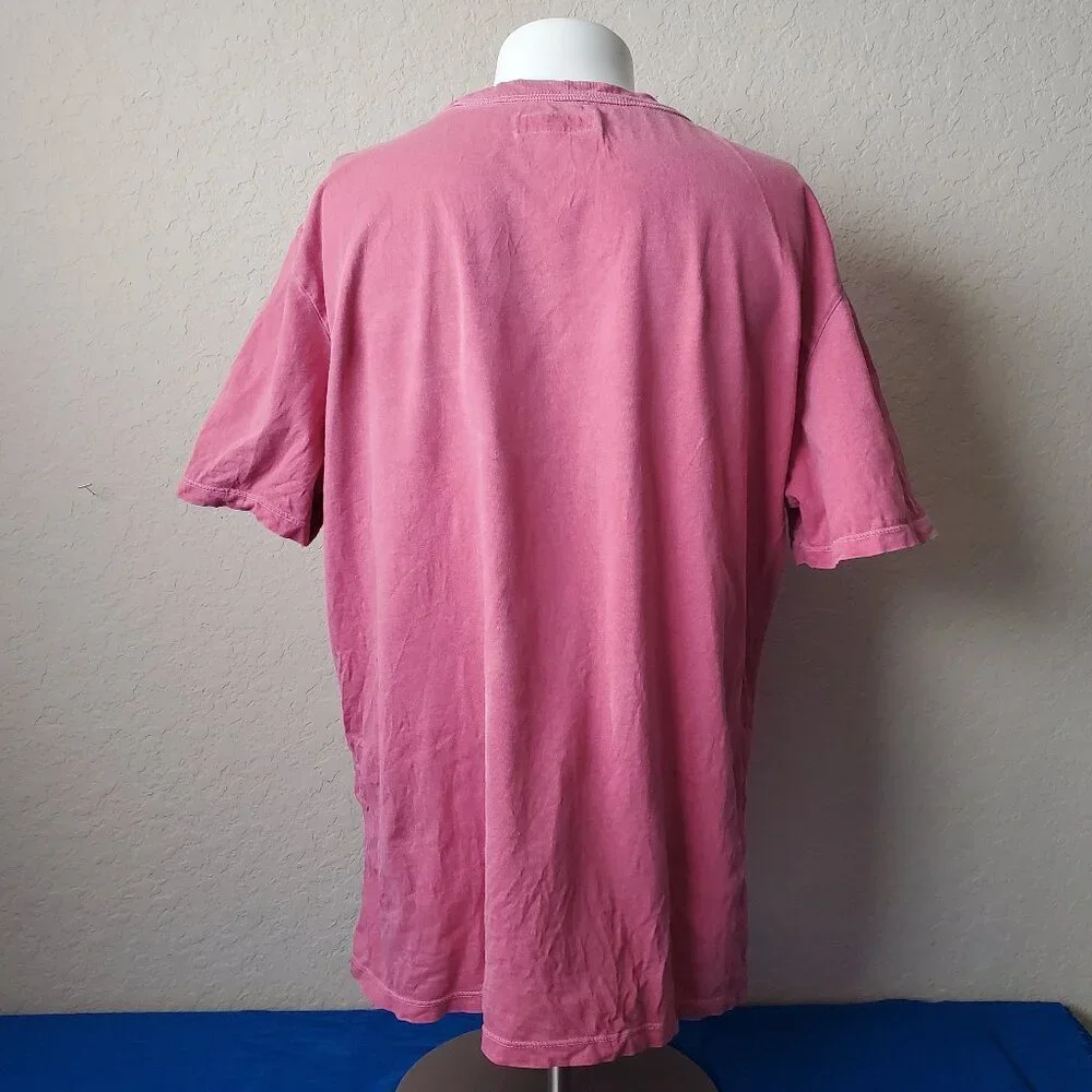 VTG Guess big logo faded red/pink large tshirt - Picture 3 of 8